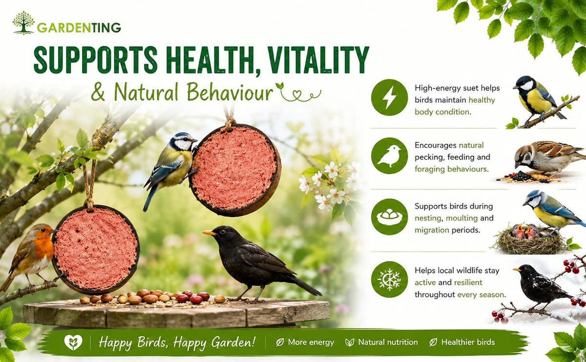 Garden Ting Berry Coconut Suet Halves Wild Bird Treat, 2 Pack