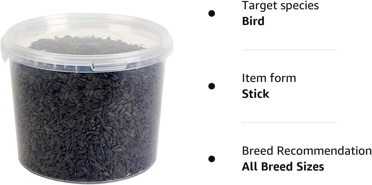 Premium Black Sunflower Seed Wild Bird Food 3L Tub