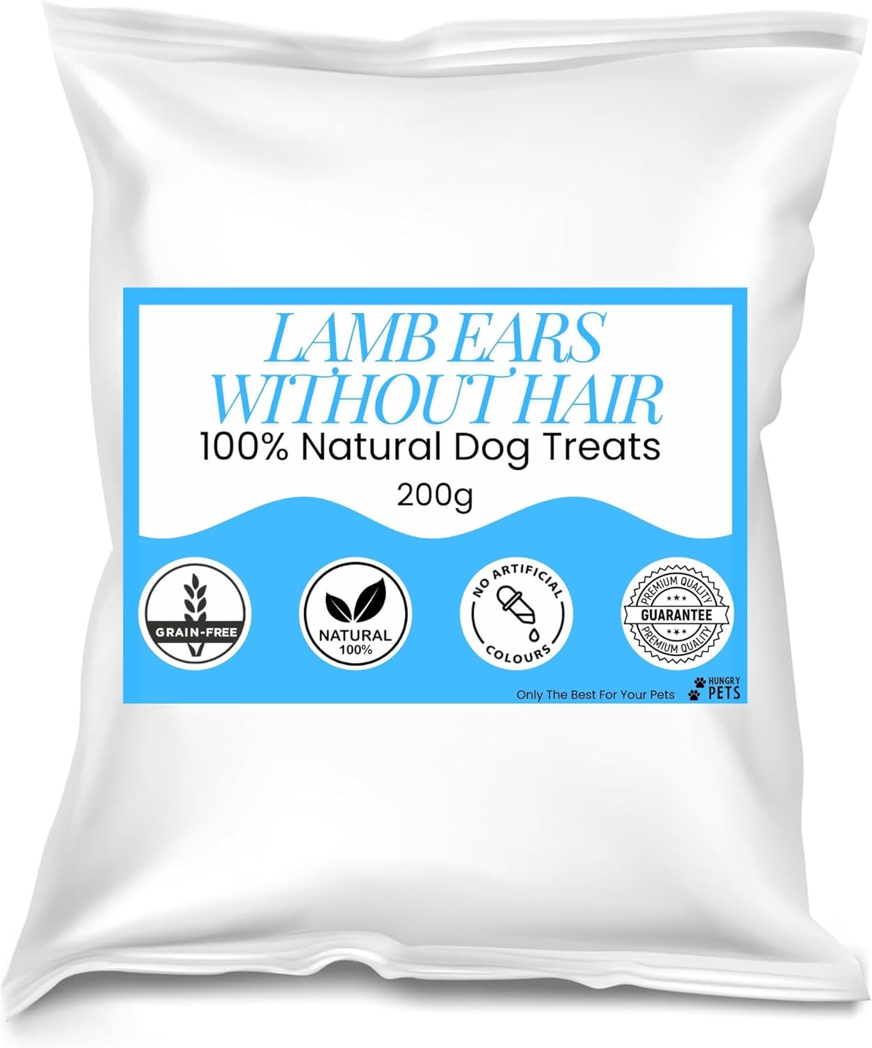 Premium Natural Dog Treat (200g, Lamb Ear Without Hair)