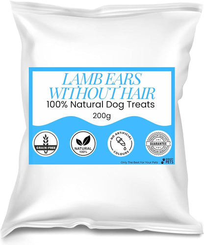 Premium Natural Dog Treat (200g, Lamb Ear Without Hair)