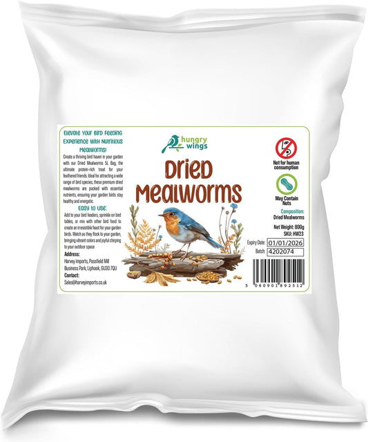 Premium Wild Bird Food 5L Refill, (5L Bag, Dried Mealworms)