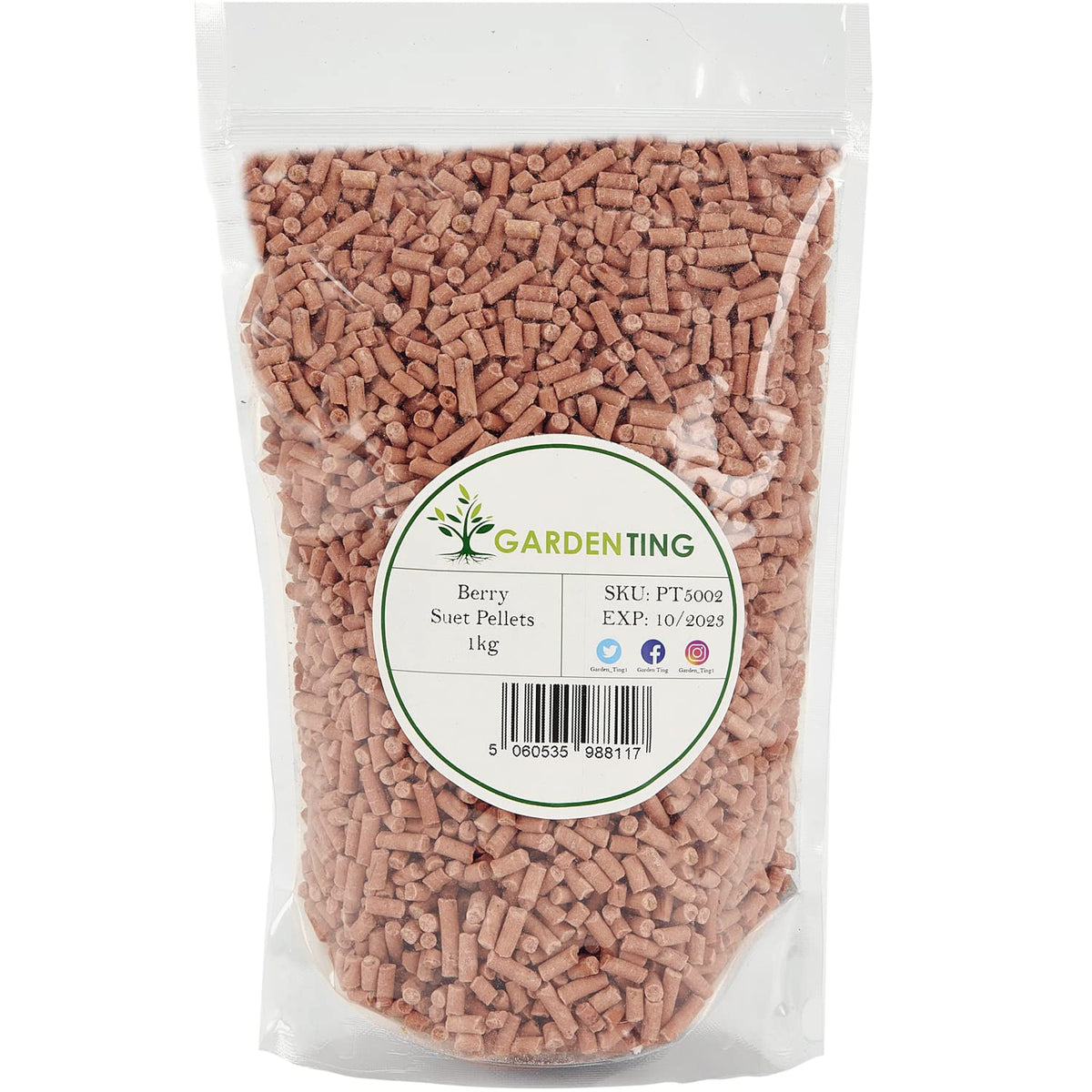 Garden Ting Berry Suet Pellets Wild Bird Food, 1 kg
