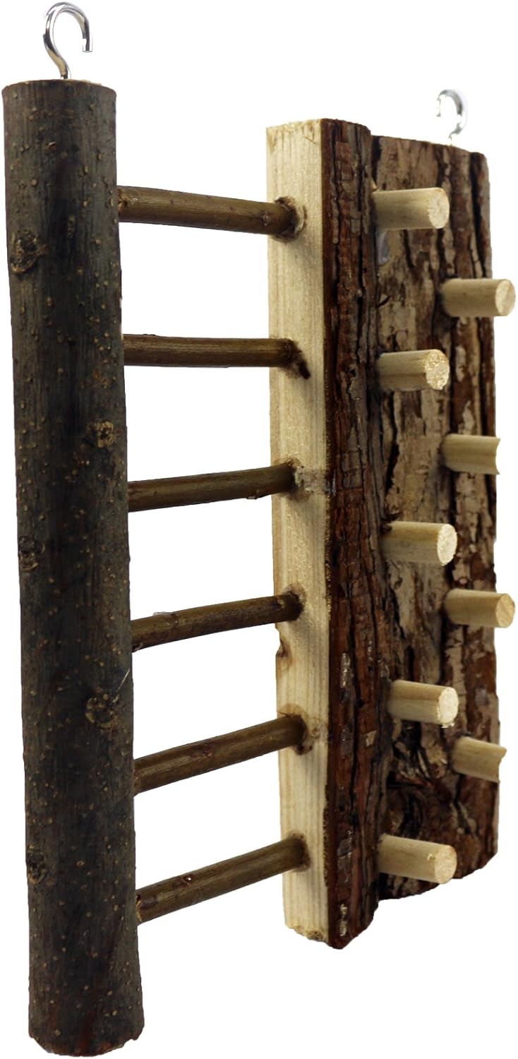 Pet Ting Natural Hamster climbing wall ladder Wood Toy Mouse Gerbil etc 16x20cm