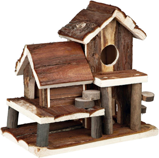 Pet Ting Natural Living Birte Wood Hamster Mouse House Mansion Cage Wooden Home