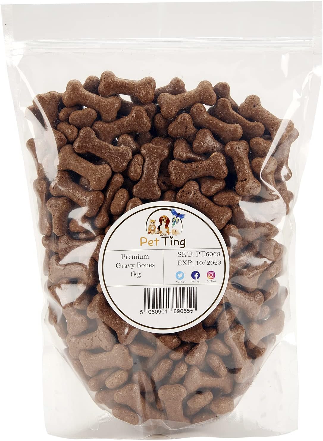 Pet Ting Premium Gravy Bones Dog Biscuit 1kg