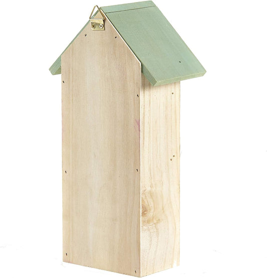 Pet Ting Wooden Insect Bee House Natural Wood Bug Hotel Shelter Garden Nest Box 26cm,Beige