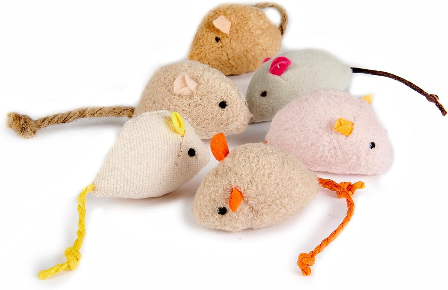 Purring Pussy 6 Pack Catnip Mice Toys (6 Catnip Mice)