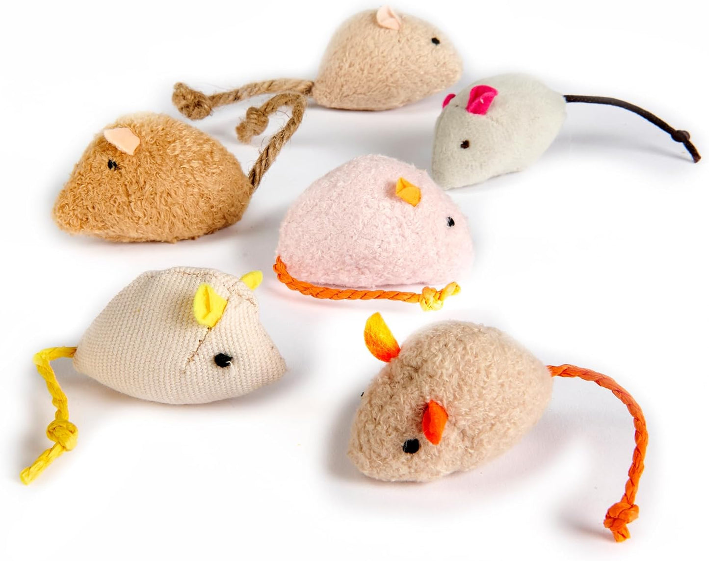 Purring Pussy 6 Pack Catnip Mice Toys (6 Catnip Mice)