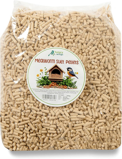 Wild Bird Food (2kg, Mealworm Suet Pellets)