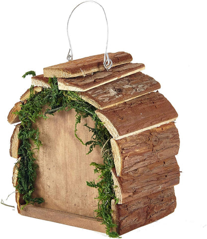 Wooden Butterfly Hotel House Natural Wood Hanging Garden Decoration