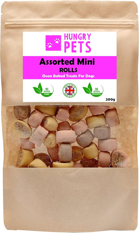 Assorted Mini Roll Dog Biscuits 200g