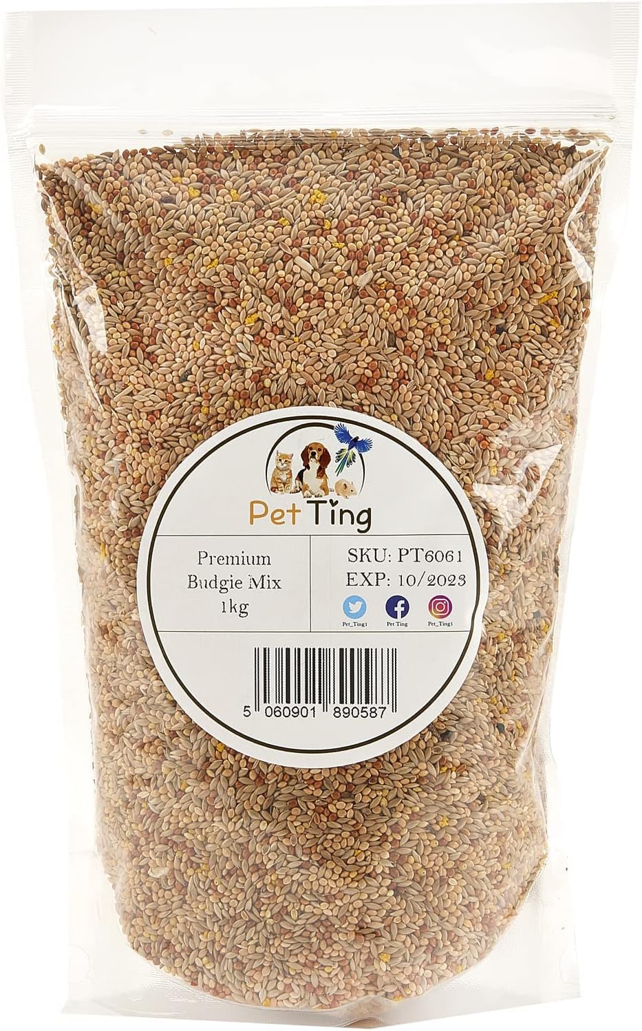 Pet Ting Budgie Seed Mix 1kg