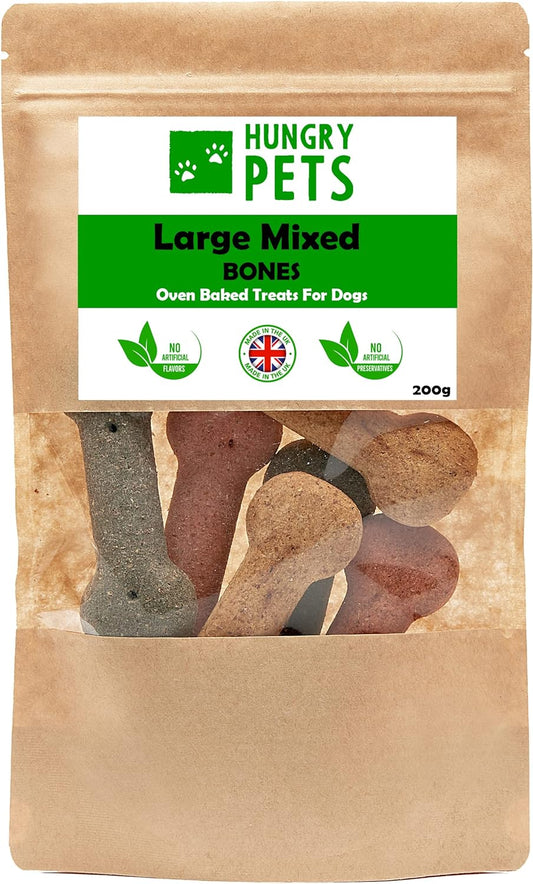 Assorted Large Bone Dog Biscuits 200g