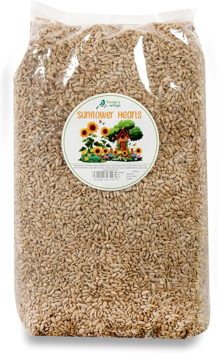 Wild Bird Food (3kg, Sunflower Hearts)