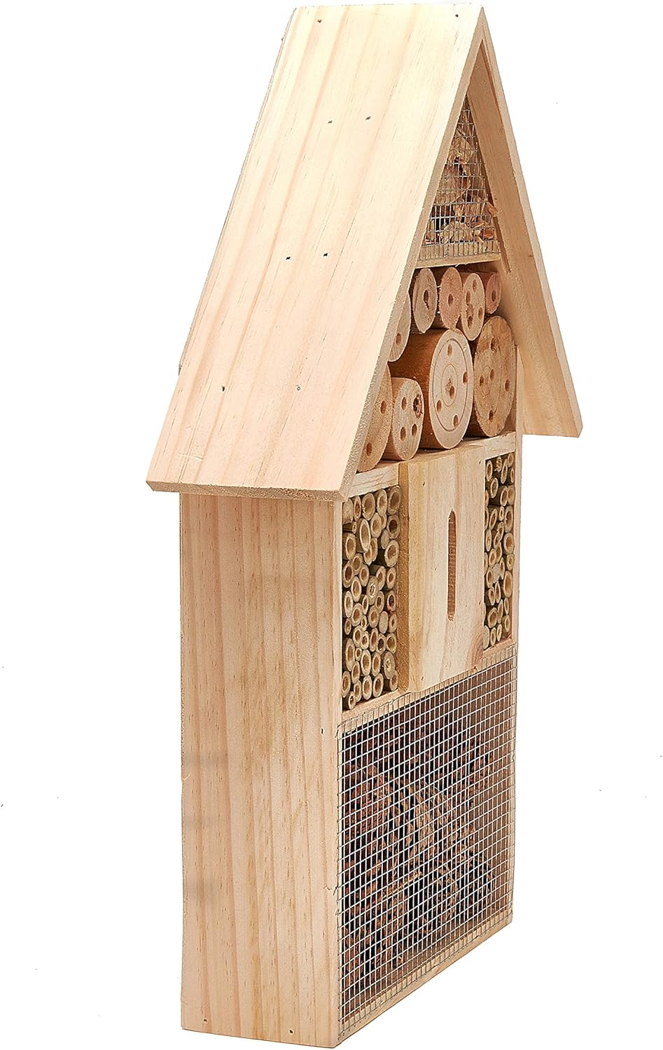 Wooden Insect Hotel Bee Butterfly Ladybird Box Aid Large Wood House 48CM
