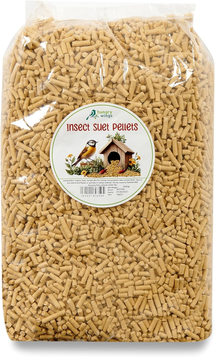 Wild Bird Food (3kg, Insect Suet Pellets)