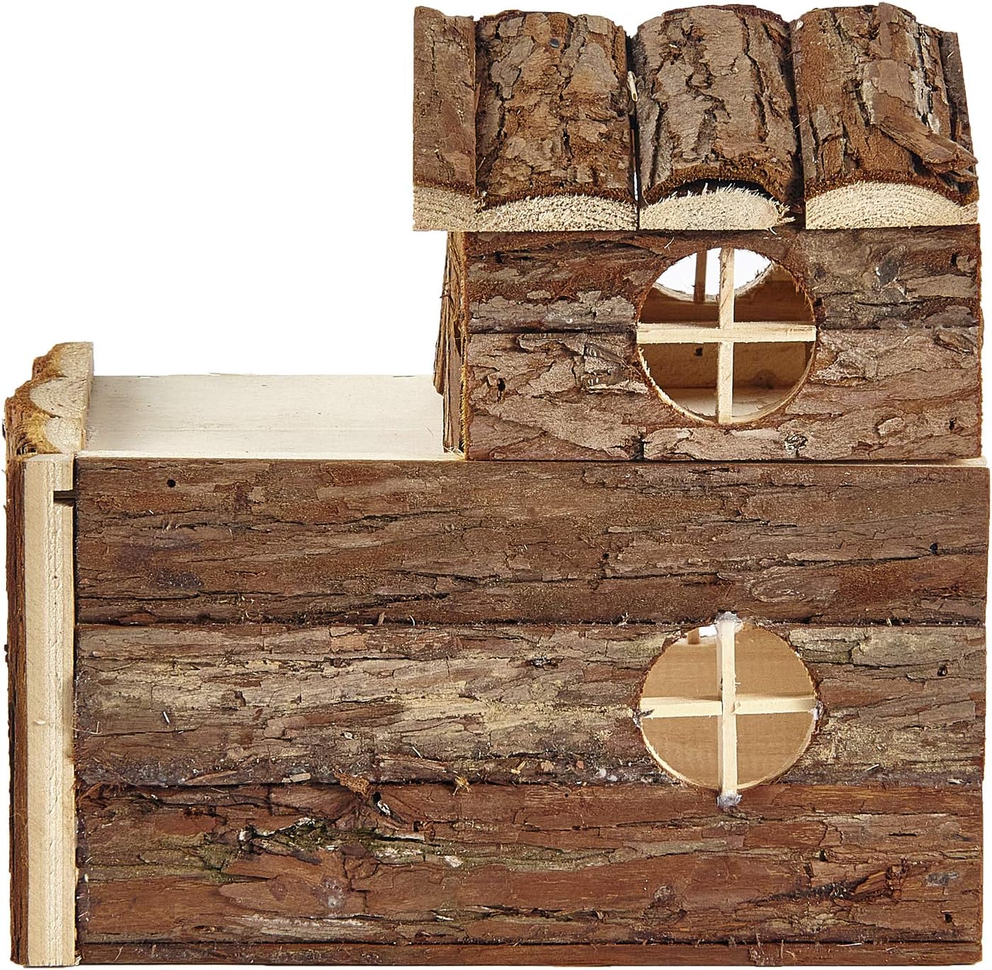 Pet Ting Natural Dwarf Rabbit & Rat House Home Wooden Bed Den Hideout Chinchilla Degu