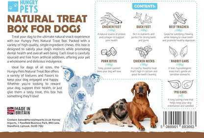 Natural Dog Treat Box, Rabbit, Chicken, Pork, Duck, 50 Pieces