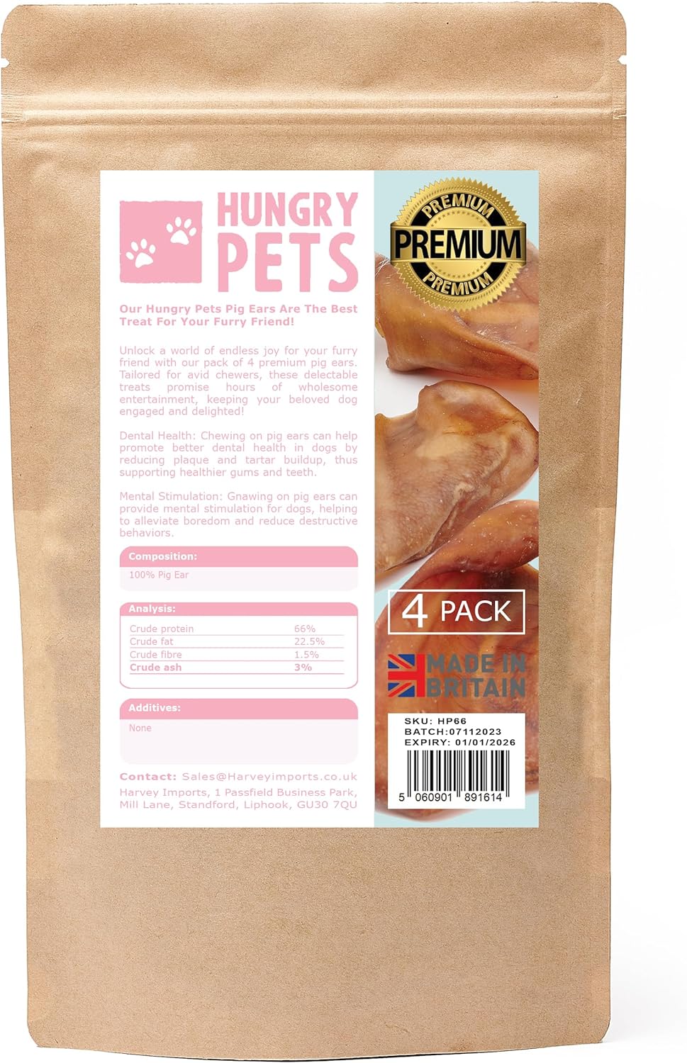 Pig Ears 4 Pack