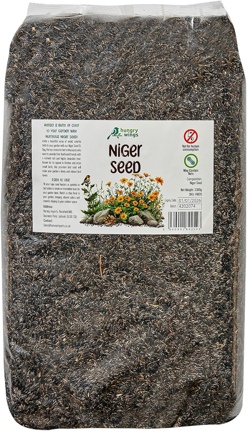 Premium Wild Bird Food 5L Refill, (5L Bag, Niger Seed)