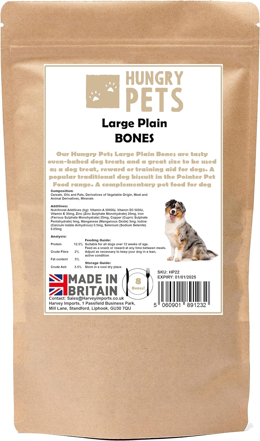 Large Plain Bone Dog Biscuits 200g