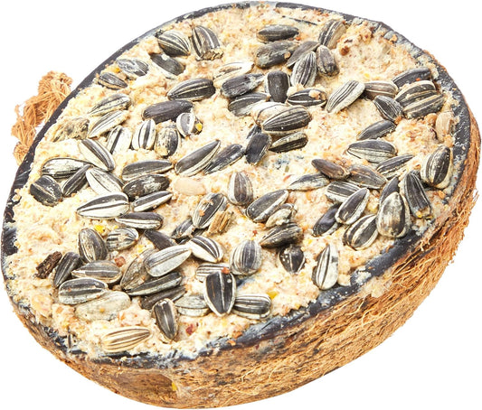 Garden Ting Sunflower Suet Coconut Halves Wild Bird Treat, 2.4 kg - 12 count