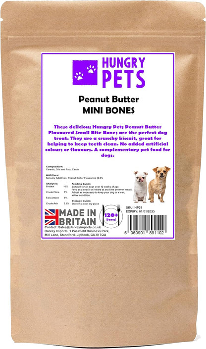 Mini Peanut Butter Bone Dog Biscuits 200g
