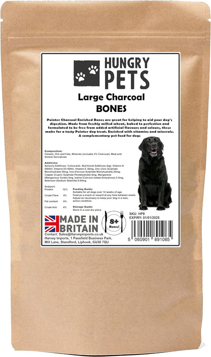 Large Charcoal Bone Dog Biscuits 200g