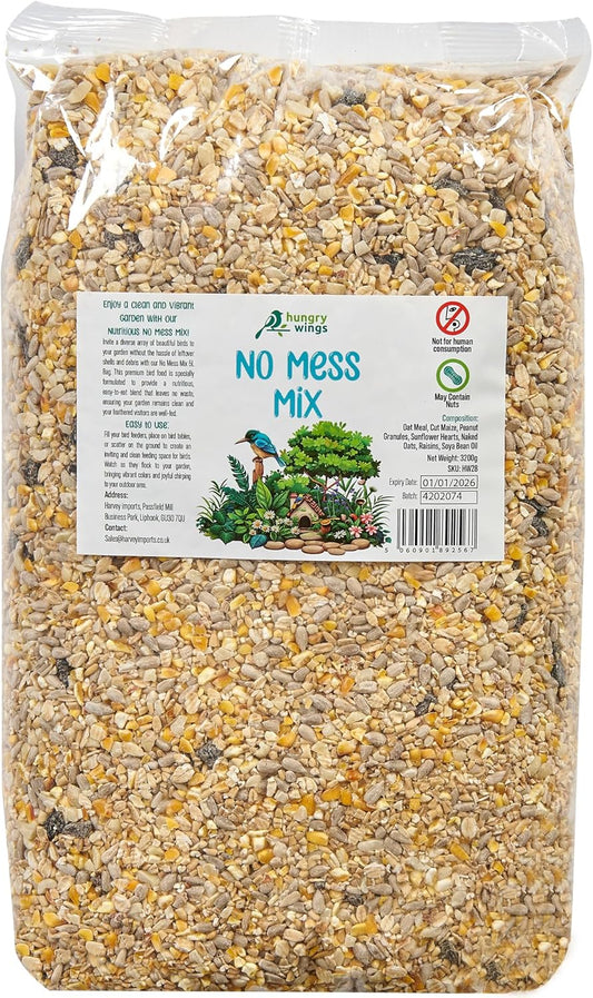 Premium Wild Bird Food 5L Refill, (5L Bag, No Mess Mix)