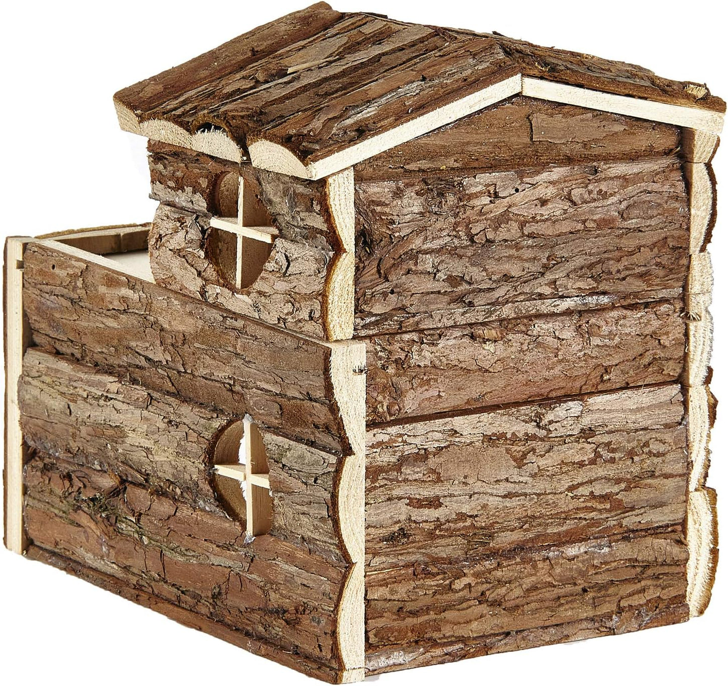 Pet Ting Natural Dwarf Rabbit & Rat House Home Wooden Bed Den Hideout Chinchilla Degu