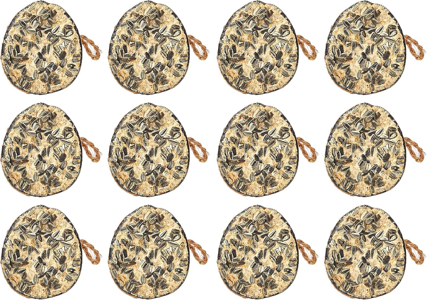 Garden Ting Sunflower Suet Coconut Halves Wild Bird Treat, 2.4 kg - 12 count