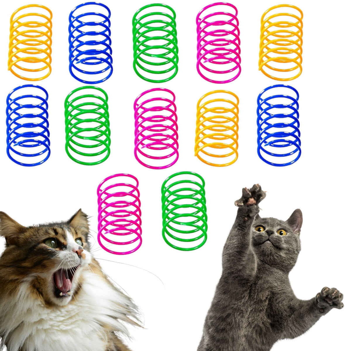 Purring Pussy Cat Toy Crinkle Balls 12 Pack